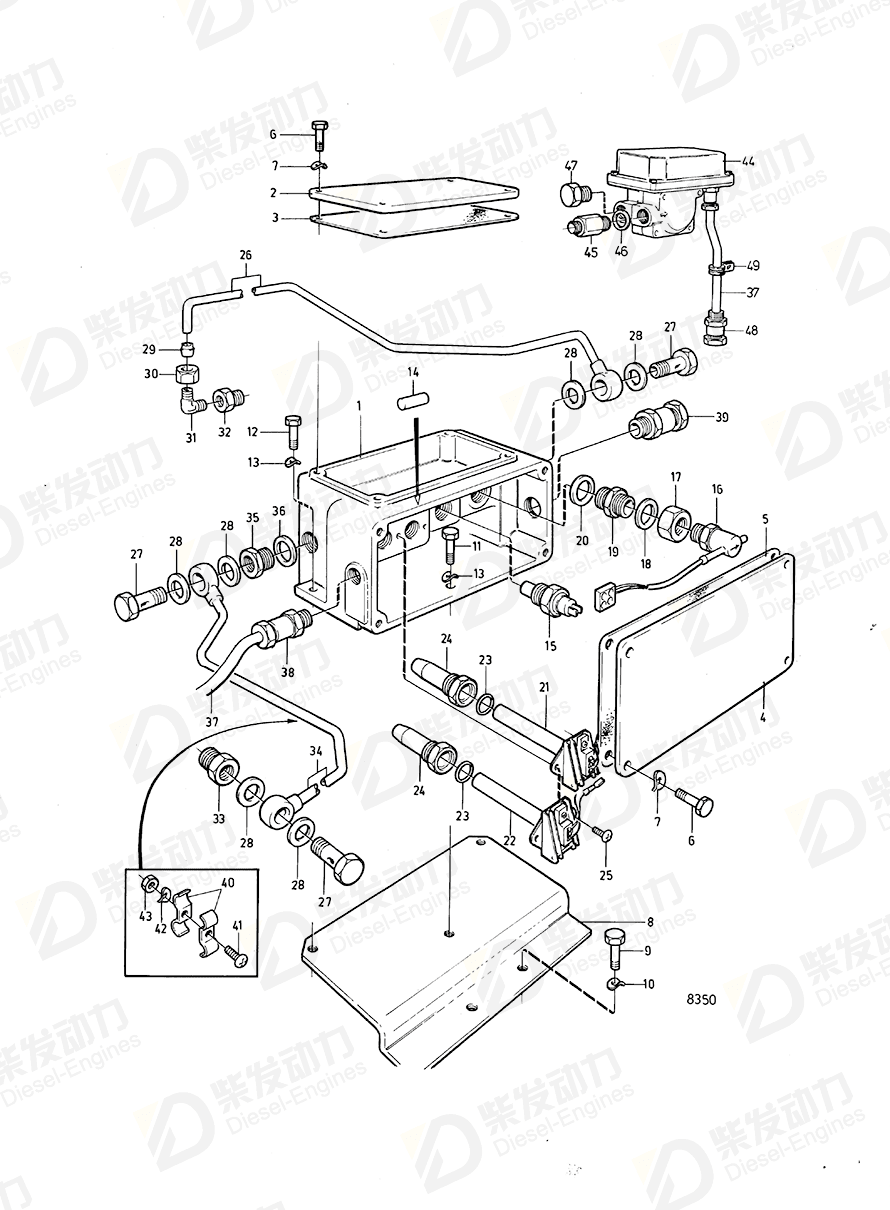 volvo penta Bracket 845837 Drawing volvo penta Bracket 845837 Drawing